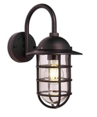 Coastal Matt Black Exterior Cage Wall Light - The Farthing