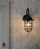 Coastal Matt Black Exterior Cage Wall Light - The Farthing