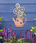 Colourful Flowers in Watering Metal Garden Wall Art - The Farthing