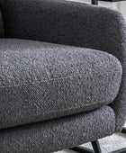 Comfy Dark Grey Linen Armchair - The Farthing