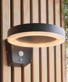 Contemporary Hoop Solar-Powered Exterior wall light - The Farthing