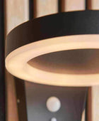 Contemporary Hoop Solar-Powered Exterior wall light - The Farthing