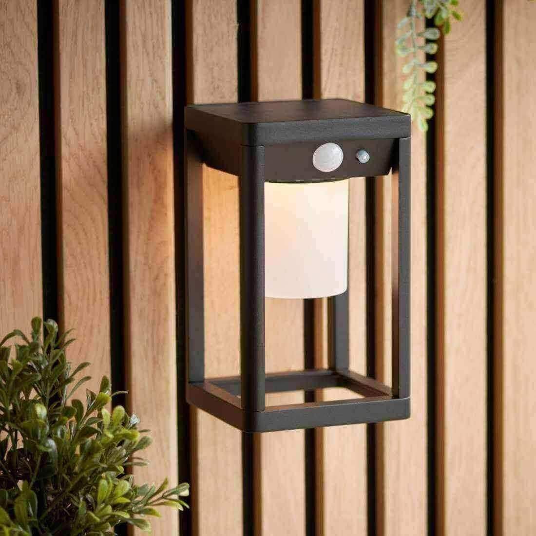 Contemporary Solar-Powered Exterior wall light - The Farthing