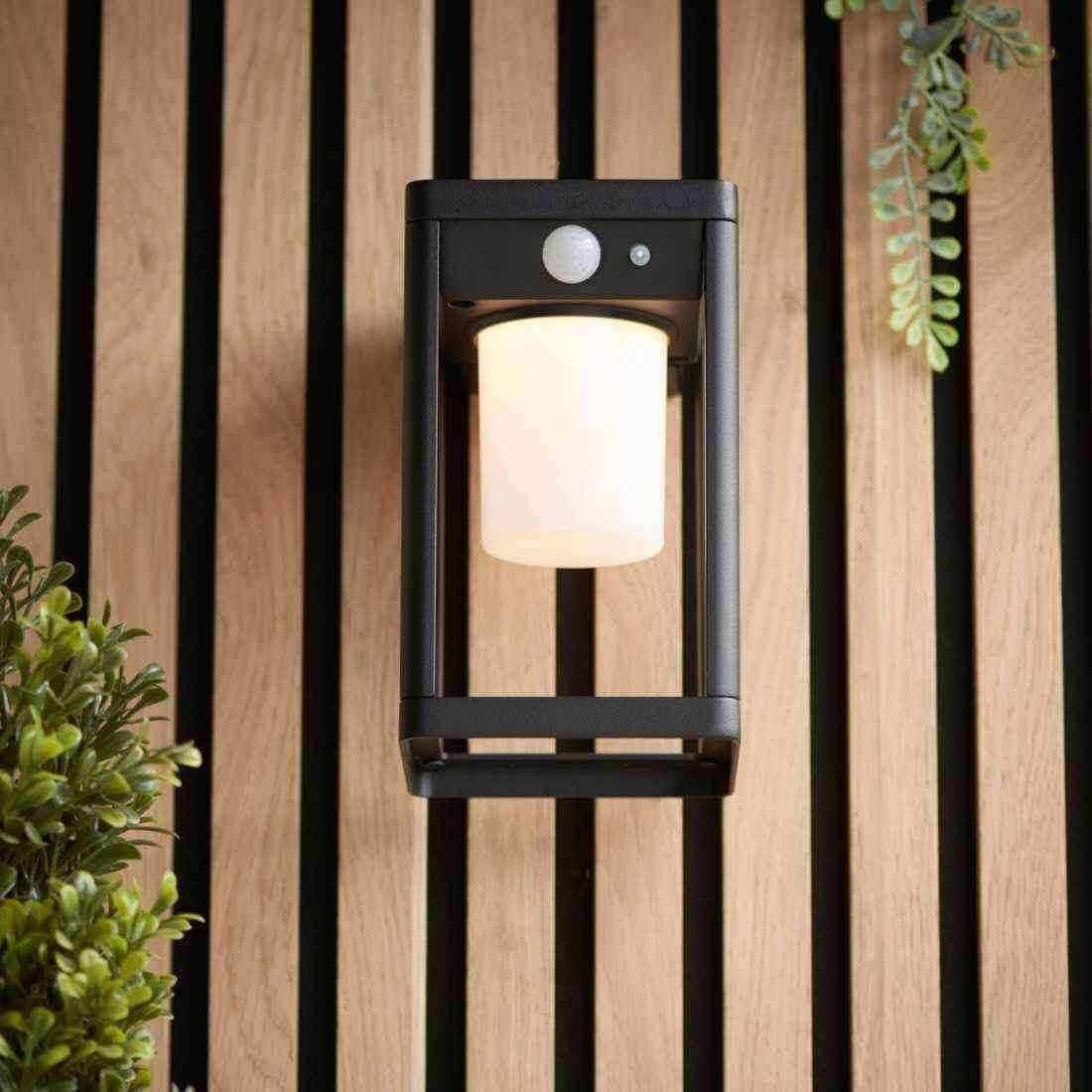 Contemporary Solar-Powered Exterior wall light - The Farthing