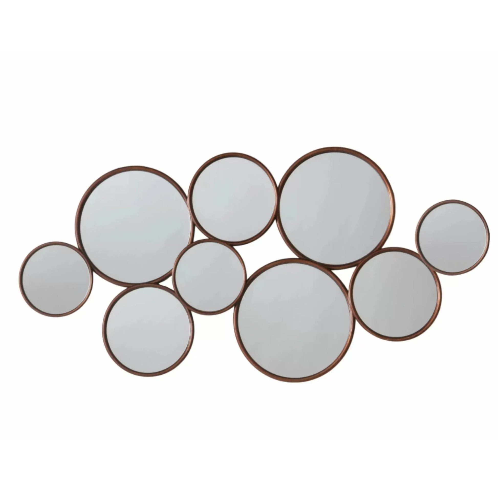 Copper Circles Decorative Mirror - The Farthing