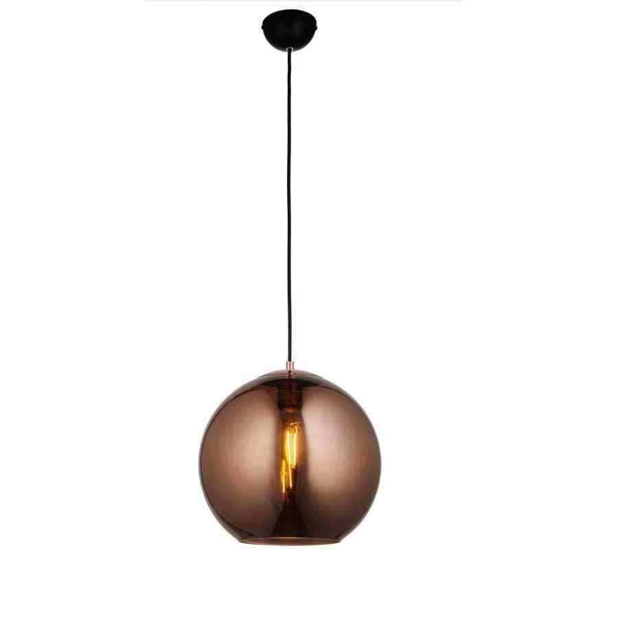 Copper Mirrored Glass Pendant Light - The Farthing