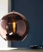 Copper Mirrored Glass Pendant Light - The Farthing