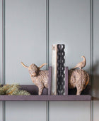 Highland Cow and Pheasant Bookends - The Farthing