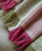 Cranberry and Olive Woven Throw - The Farthing