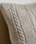 Cream Cable Knit Cushion - The Farthing