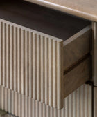 Curved Edge Mango Wood 6 Drawer Chest of Drawers - The Farthing