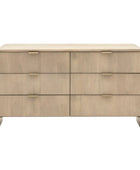 Curved Edge Mango Wood 6 Drawer Chest of Drawers - The Farthing