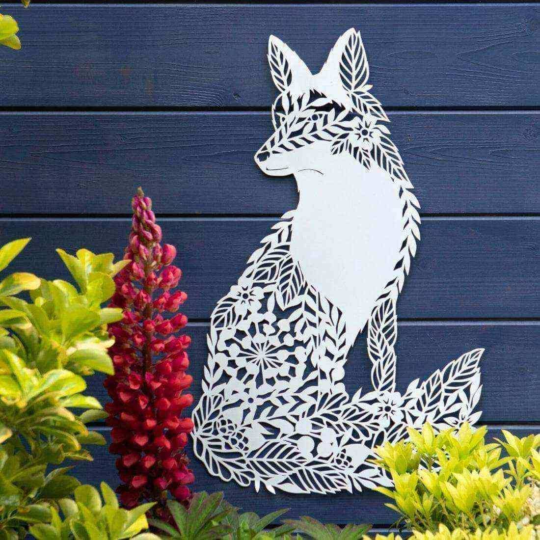 Cut Out Fox Metal Garden Wall Art - The Farthing