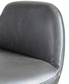 Dark Charcoal Sided Swivel Desk Chair with Height Adjustment - The Farthing