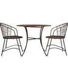 Dark Distressed Traditional Metal 2 Seater Bistro Set - The Farthing