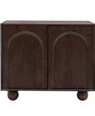 Dark Wood Arched Design 2 Door Sideboard - The Farthing