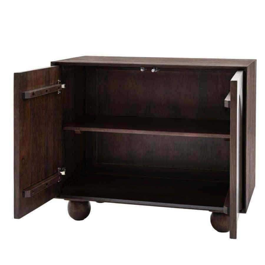 Dark Wood Arched Design 2 Door Sideboard - The Farthing