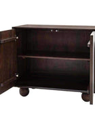 Dark Wood Arched Design 2 Door Sideboard - The Farthing