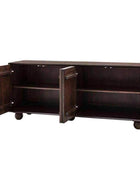 Dark Wood Arched Design 4 Door Sideboard - The Farthing