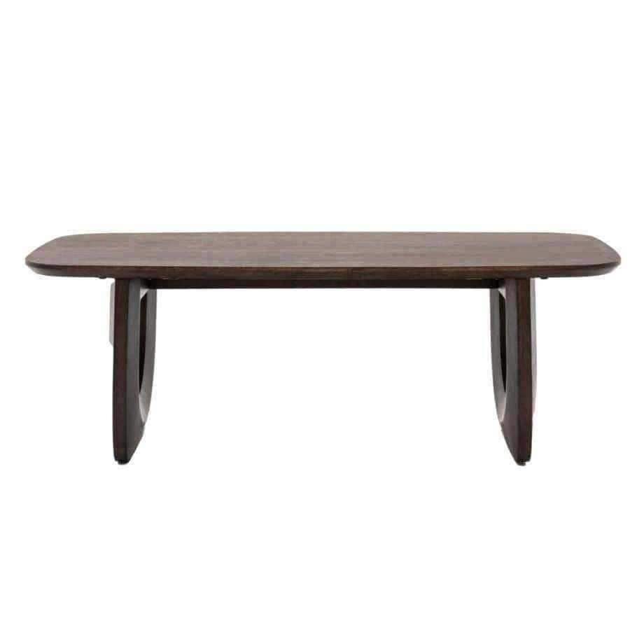 Dark Wood Arched Design Coffee Table - The Farthing