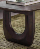 Dark Wood Arched Design Coffee Table - The Farthing