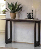 Dark Wood Arched Design Console Table - The Farthing