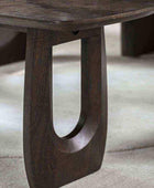 Dark Wood Arched Design Dining Bench - The Farthing