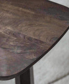 Dark Wood Arched Design Dining Bench - The Farthing