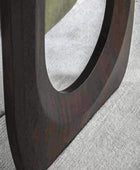 Dark Wood Arched Design Dining Table - The Farthing