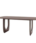 Dark Wood Arched Design Dining Table - The Farthing