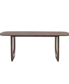 Dark Wood Arched Design Dining Table - The Farthing