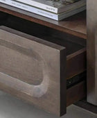 Dark Wood Arched Design Media Unit - The Farthing