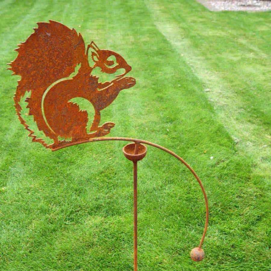 Decorative Balancing Squirrel Garden Rocker - The Farthing