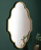 Decorative Distressed Gold Shaped Portrait Mirror - The Farthing
