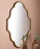 Decorative Distressed Gold Shaped Portrait Mirror - The Farthing