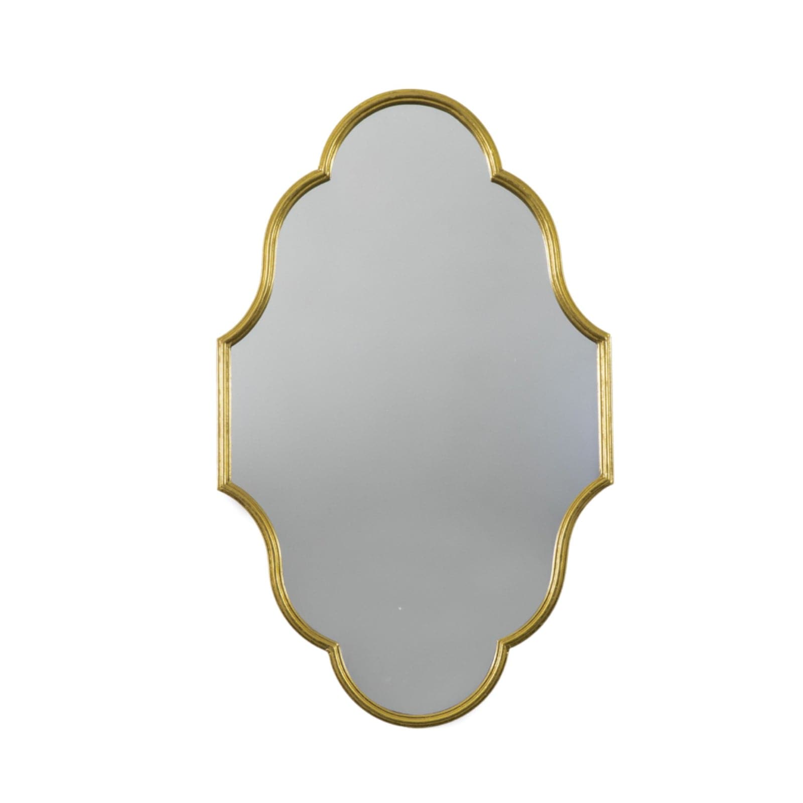 Decorative Distressed Gold Shaped Portrait Mirror - The Farthing
