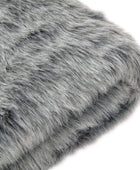 Deep Super Soft Grey Faux Fur Throw - The Farthing