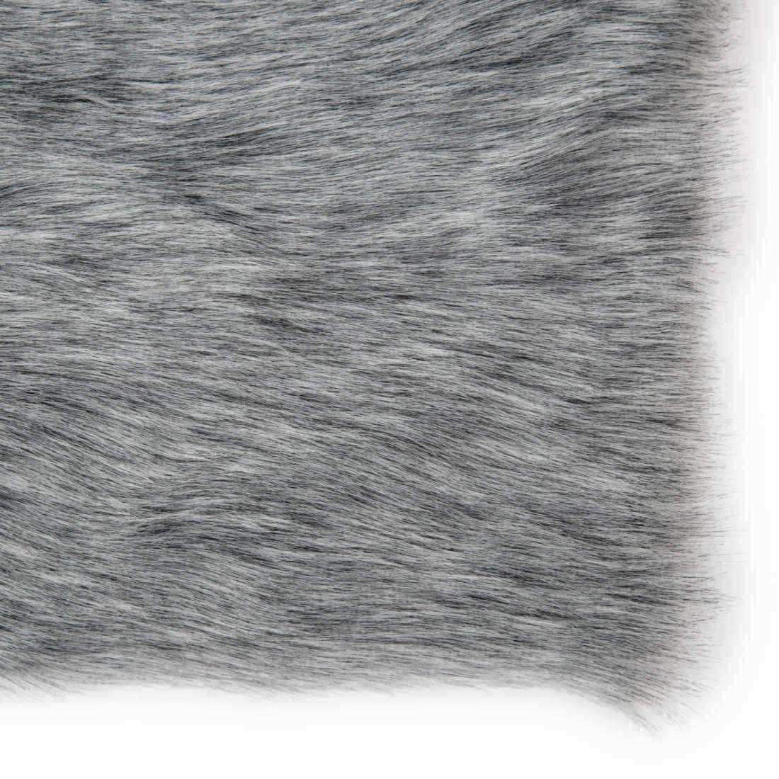 Deep Super Soft Grey Faux Fur Throw - The Farthing