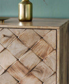 Diamond Wood Inlay 2 Door Sideboard - The Farthing