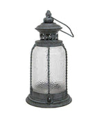 Distressed Blue Candle Lantern - The Farthing