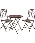 Distressed Brown Metal 2 Seater Bistro Set - The Farthing