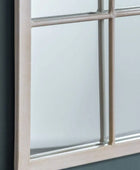 Distressed Cream Arched Top Window Mirror - The Farthing