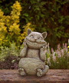 Distressed Finish Cheshire Cat Garden Ornament - The Farthing