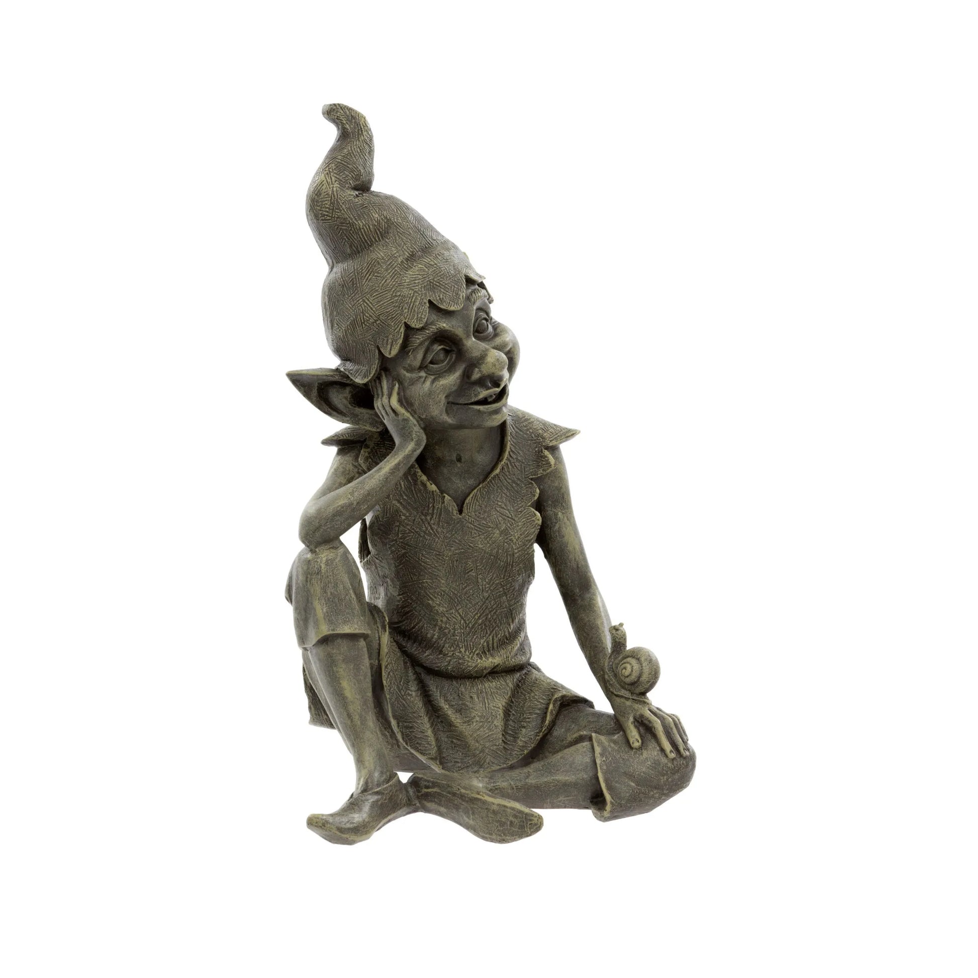 Distressed Finish Garden Sitting Pixie Ornament - The Farthing