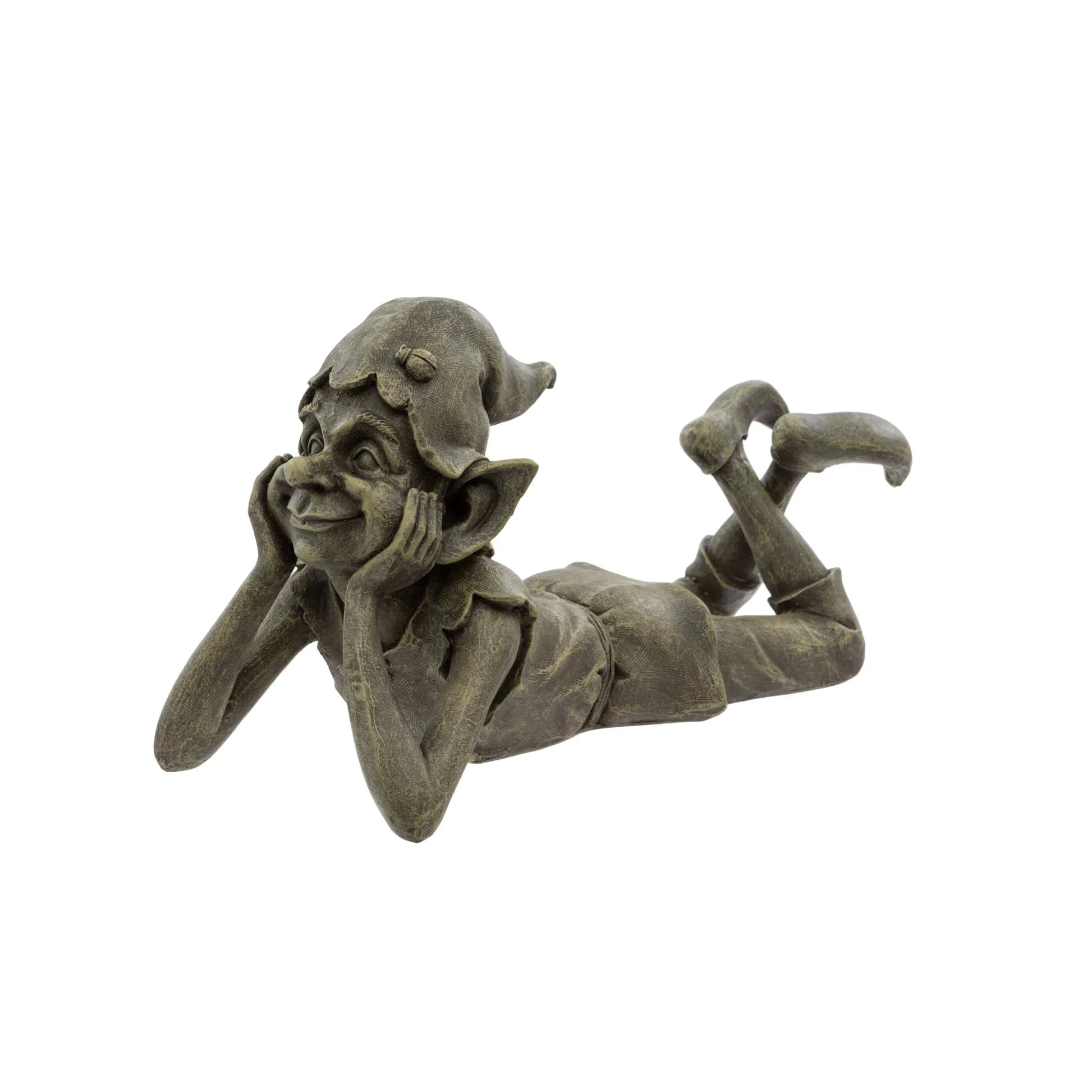 Distressed Finish Laying Garden Pixie Ornament - The Farthing