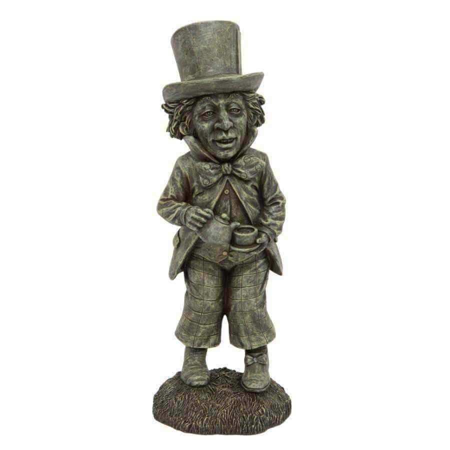 Distressed Finish Mad Hatter Garden Ornament - The Farthing