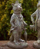 Distressed Finish Mr Fox Garden Ornament - The Farthing