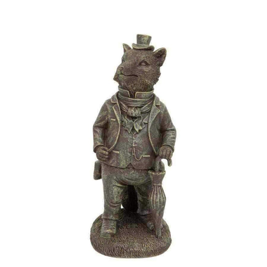 Distressed Finish Mr Fox Garden Ornament - The Farthing