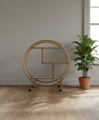 Distressed Gold Art Deco Drinks Trolley 2