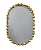 Distressed Gold Large Beaded Portrait Mirror - The Farthing